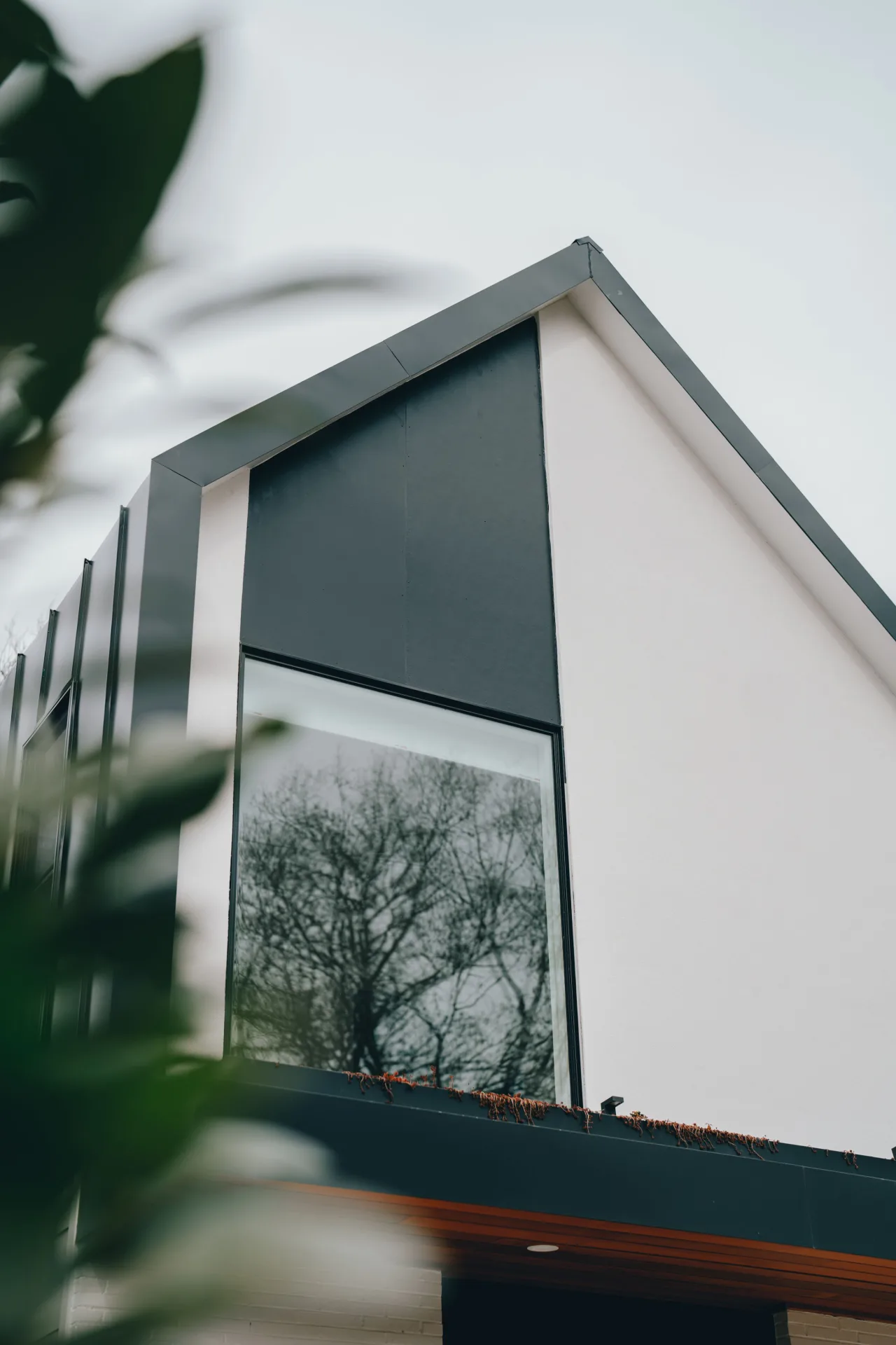 Architectural detail of a modern residential window and facade